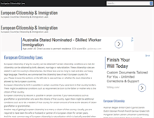 Tablet Screenshot of immigrationcitizenship.eu